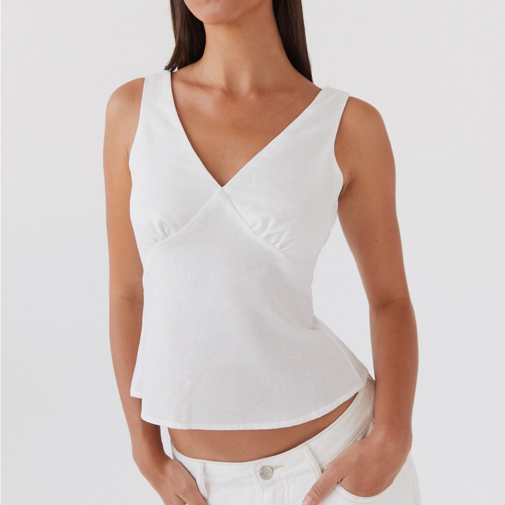 PEPPERMAYO Nori Linen Top - White